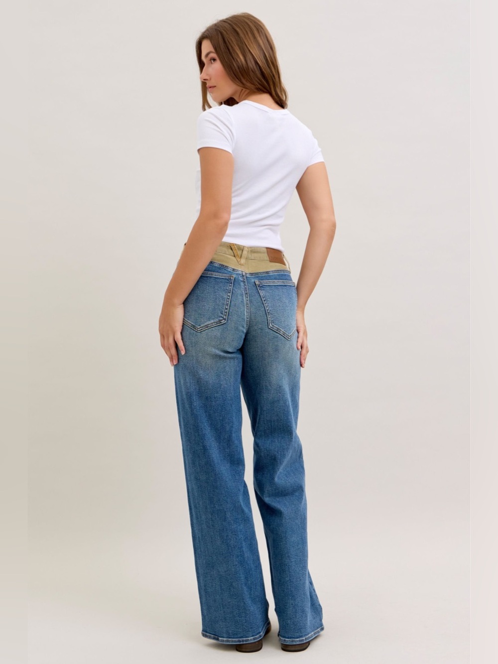 Judy Blue MR Column Straight Jeans with Corduroy Waist - Picture 8 of 11